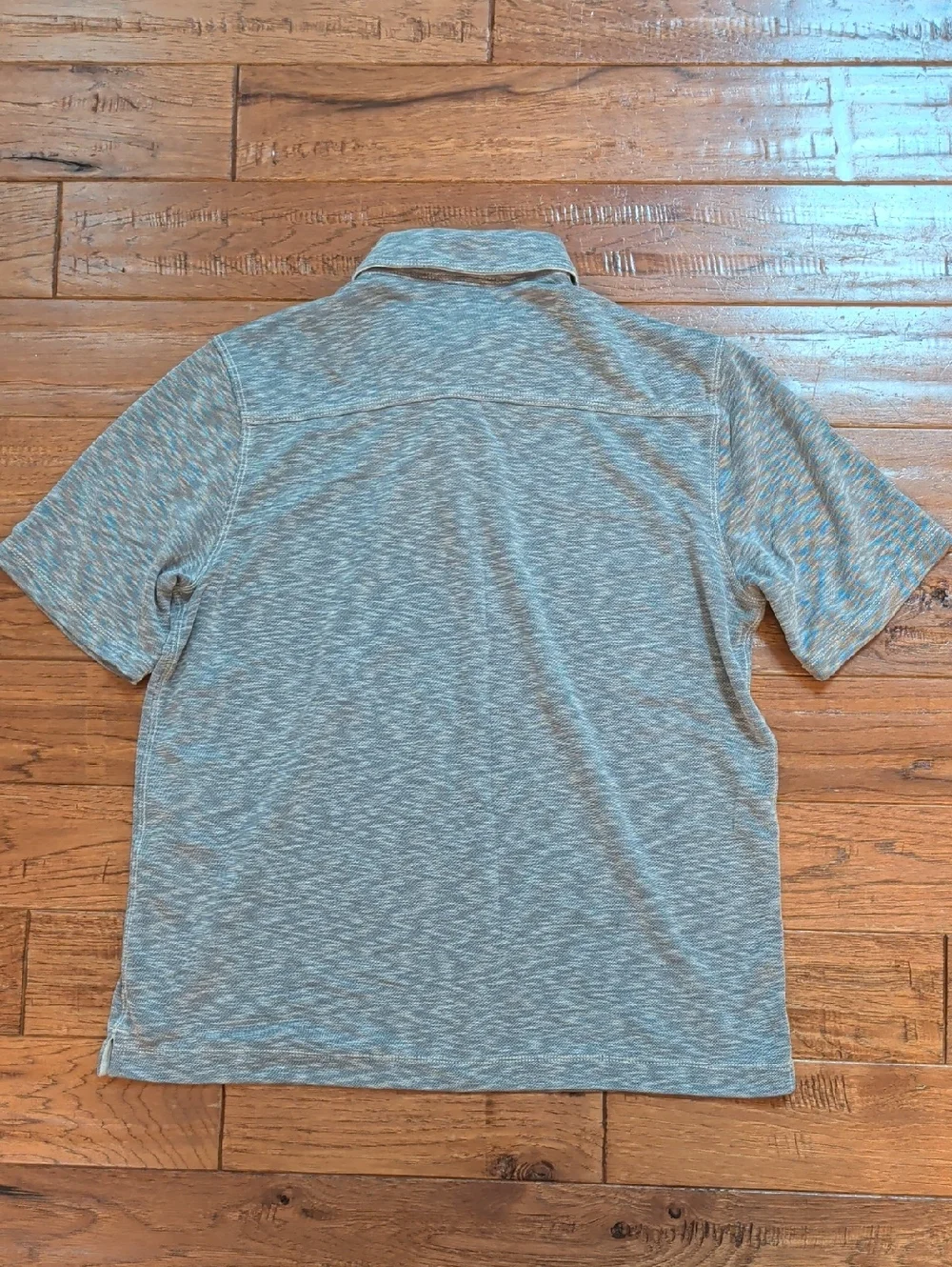 Johnston & Murphy Vintage Slub Heathered Slate Polo